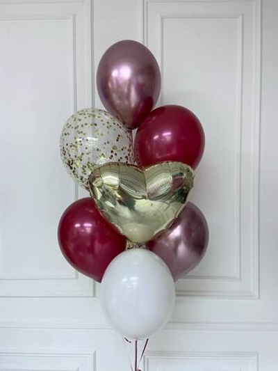 Фонтан из воздушных шаров с гелием (№42)