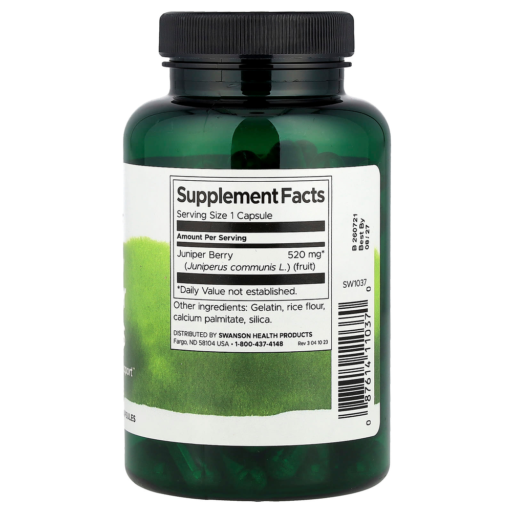 Swanson, Full Spectrum® ягоды можжевельника, 520 мг, 100 капсул