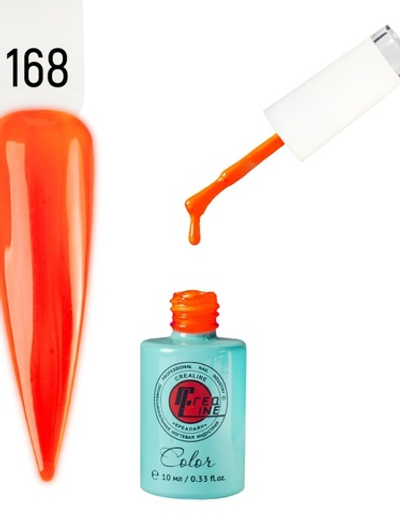 Гель-лак UV тон 168 Флуоресцентный оранжевый кислотный 10 мл