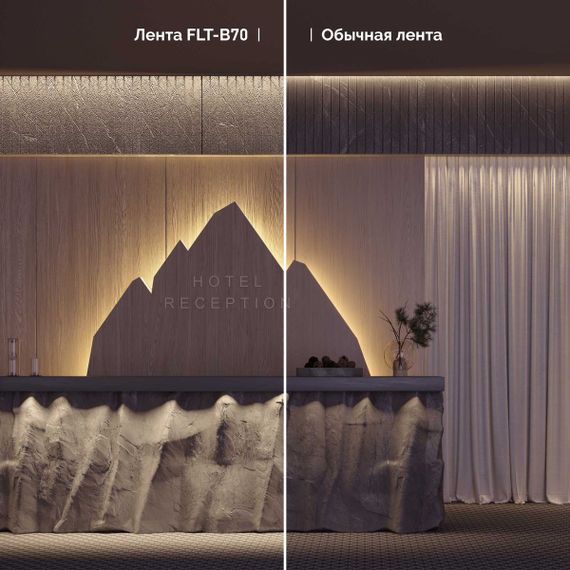 Светодиодная лента Arlight 5W/m 70Led/m 5060SMD теплый белый 5M FLT-B70-8mm 24V Warm2700 043812