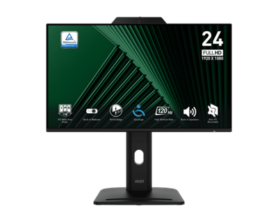 Монитор 23.8" MSI PRO MP242PMG IPS FHD 120Hz 1ms 300cd/m 1500:1 WEB HDMI VGA DP 3xUSB 2x2W HAS Черн.