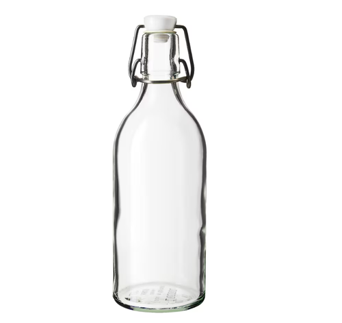 КОРКЕН KORKEN Бутылка с пробкой 0,5 л, стекло прозрачное