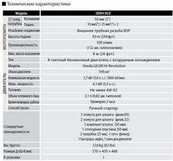 Бензиновая высоконапорная мотопомпа Koshin SERH-50Z