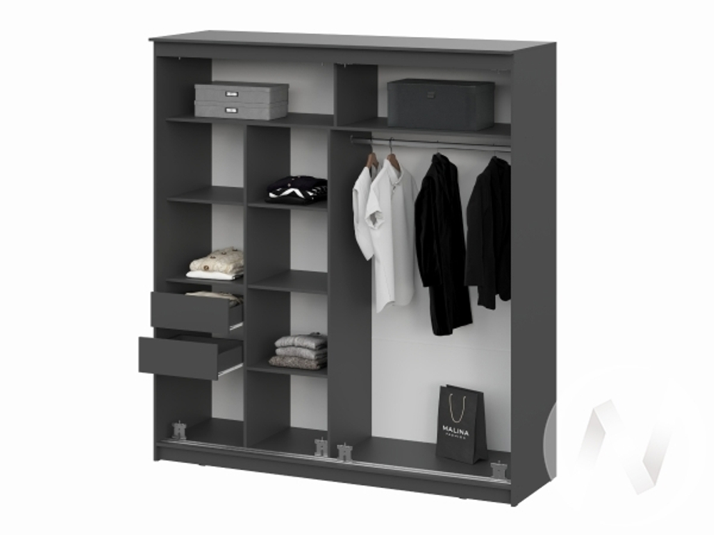 Шкаф-купе №25 2,0 Блэк ЛАЙТ