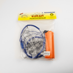 Кукан металлический (трос) с поплавком Три Кита, 5-ти карабиновый