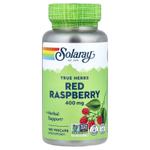 Solaray, True Herbs, красная малина, 400 мг, 100 вегетарианских капсул
