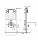 Унитаз с инсталляцией Aquatek Вега SET AQUATEK ВЕГА-1905-016 с кнопкой хром глянцевый, с крышкой микролифт, безободковый