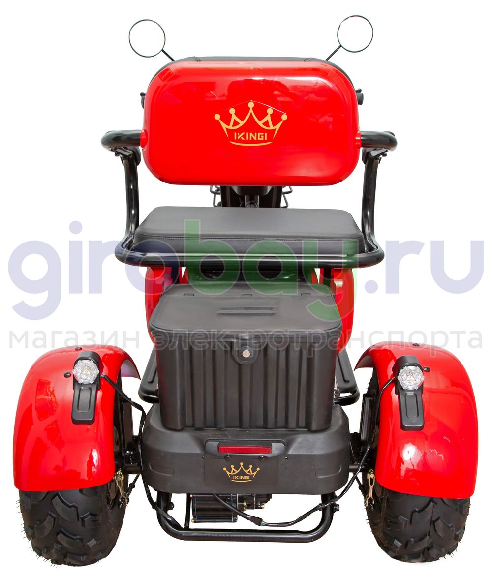 Электротрицикл IKINGI T3 Pro MAX 1000W (60V/30Ah) - Красный фото №15