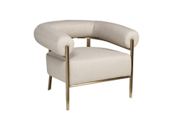 Кресло 95x82x77см Garda Decor серое/матовое золото в современном стиле