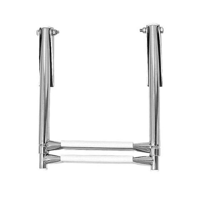 Трап телескопический складной, 2 белых ступени (ширина 305 мм.) (10269424)