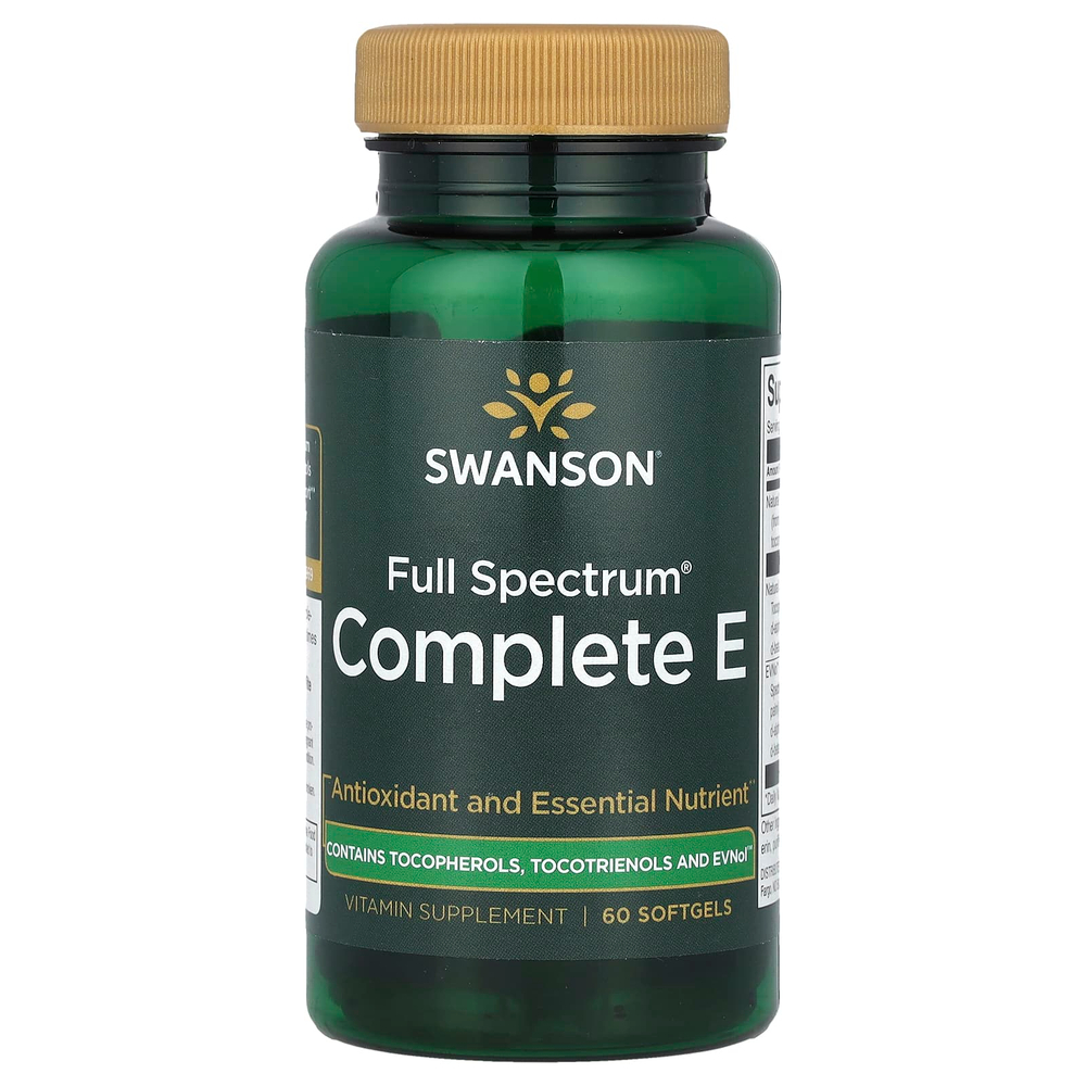 Swanson, E с токотриенолами, 100 МЕ, 60 мягких таблеток