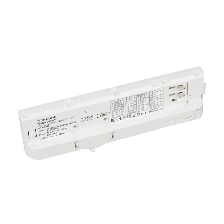 Блок питания для трековых систем ARJ-SP-42-PFC-TRIAC-4TR-WH (42W, 9-40V, 0.3-1.05A) Arlight 055220