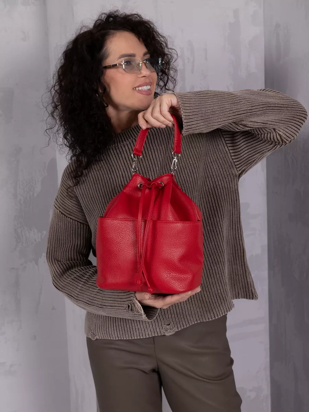 сумка через плечо тоут средняя мешок