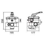 Кран шестиходовой Aquaviva MPV03 (1,5") боковой (88280811B) черный