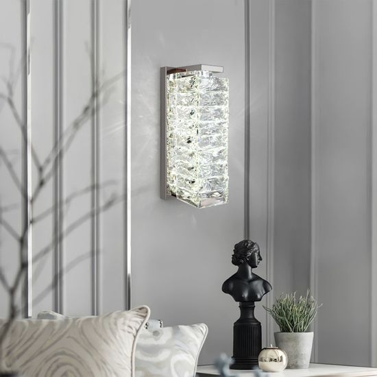 40259 LED/ настенный светильник/ хром/ прозрачный хрусталь Strotskis