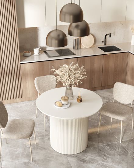 Стол обеденный Boston 100*75 молочный