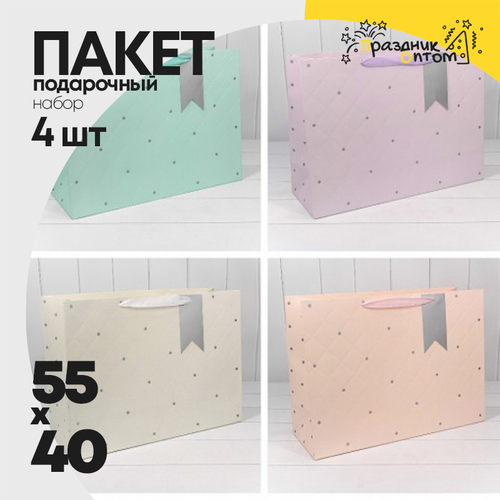 Пакет подарочный 55х40х20см Премиум "Эксклюзив" (Микс)