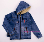 куртка джинсовая  утепленная Герб лев 3762
