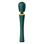 Зеленый аккумуляторный вибратор-вонд 29,1см с насадками Zalo Kyro Wand Massager Turquoise Green