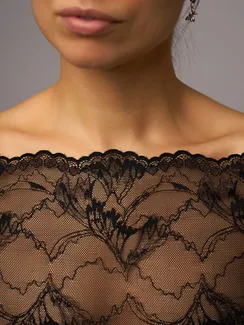 03-293 Кружево эластичное 22 см, черный 170