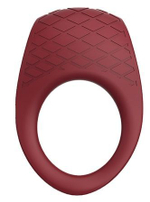 Бордовое эрекционное виброкольцо Ivy