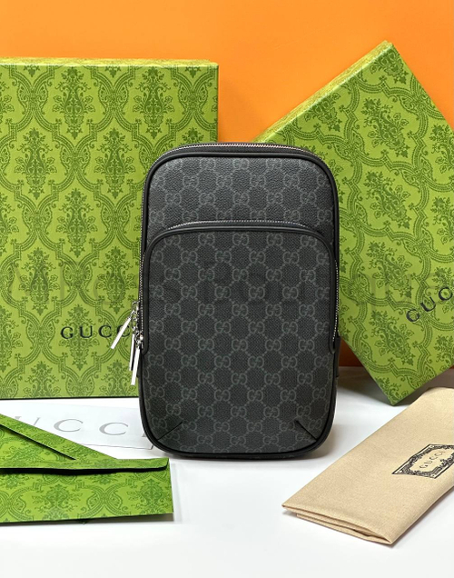 Мужская сумка Gucci Supreme черного цвета