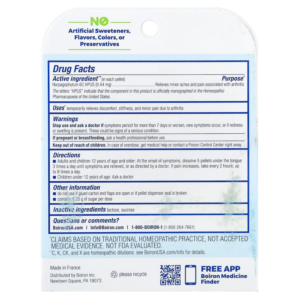 Boiron, Гранулы из гарпагофитума (Harpagophytum Meltaway), 3 тюбика, 80 гранул в каждом