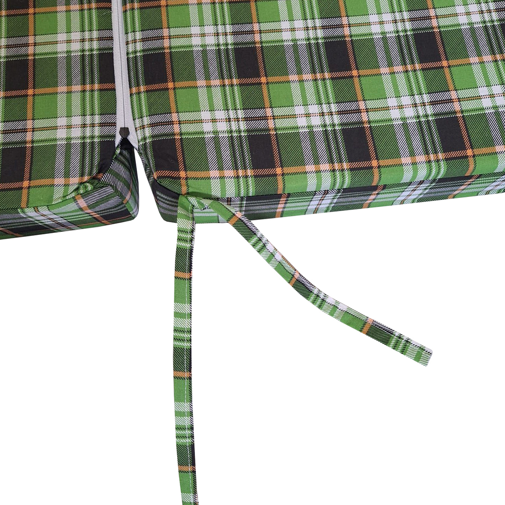 Мягкий элемент  1700х560х70 поликоттон М101-МТ010.. арт.Люкс,Люкс2,Комфорт,Триумф,Орбита,Ямайка,Майами (цвет ткани . рис.зеленая клетка "Garden story"