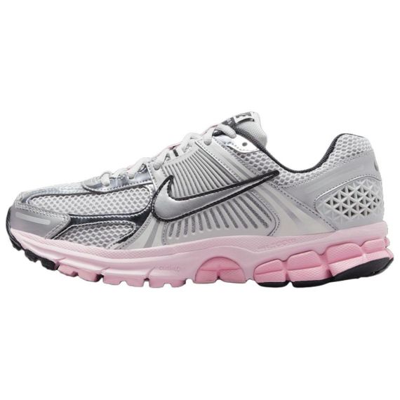 Nike Air Zoom Vomero 5 Беговые кроссовки Низкие Фотонная пыль/Металлическое серебро/Розовая пена Женские