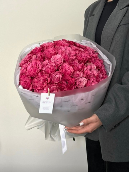 Моно букет из пионовидной розы Кантри блу 35 шт