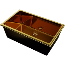 Кухонная мойка Omoikiri Okinoshima 76-U/I-G Glossy Natceramic/золото глянцевое