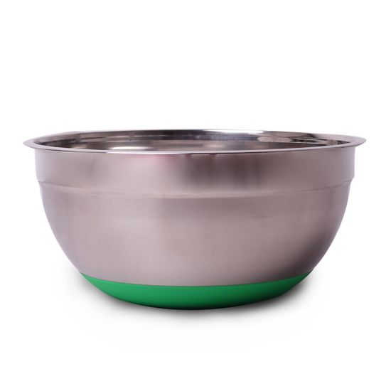 Миска 28х13 см. из нержавеющей стали c силиконовым дном Kamille KM-4351