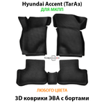 Автомобильные коврики ЭВА с бортами для Hyundai Accent (ТагАз) 99-12г. МКПП