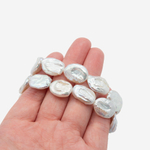 Жемчуг культивированный в форме овала, белый, 16*12мм