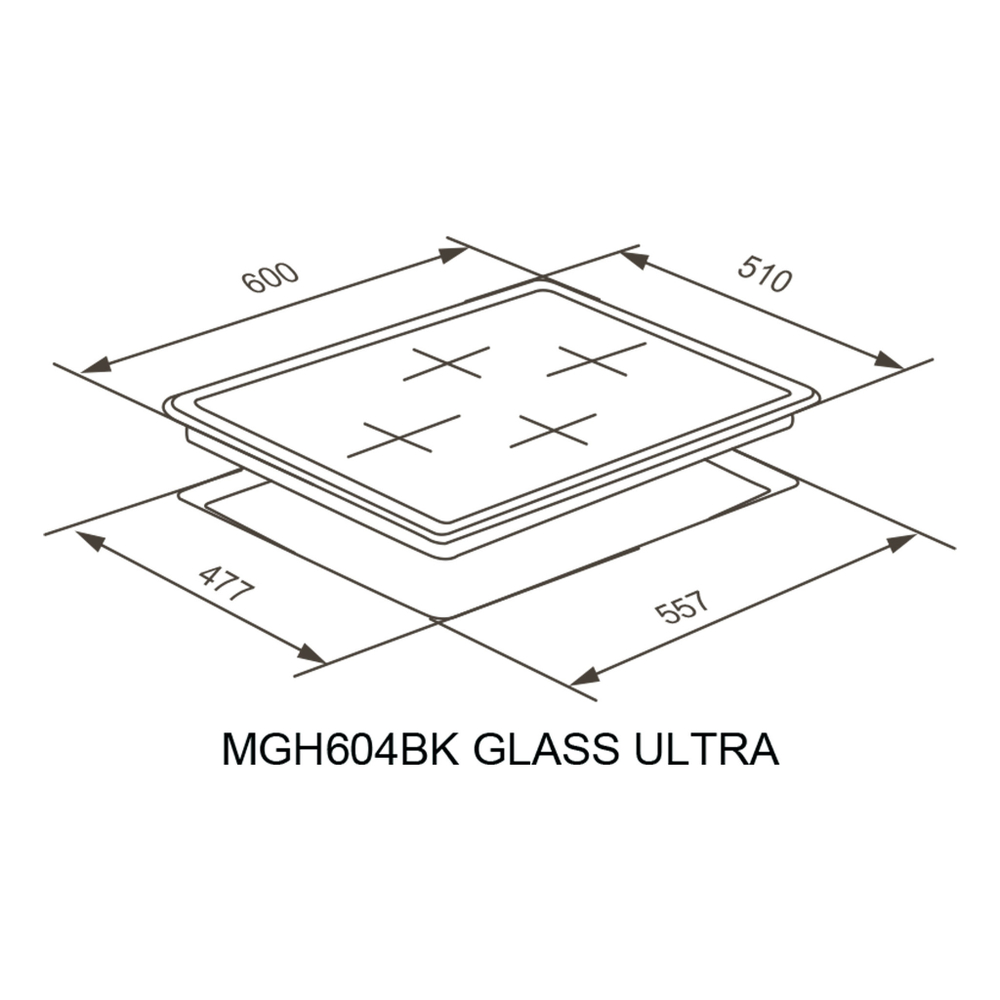 Газовая варочная панель Meferi MGH604BK GLASS ULTRA фото 17