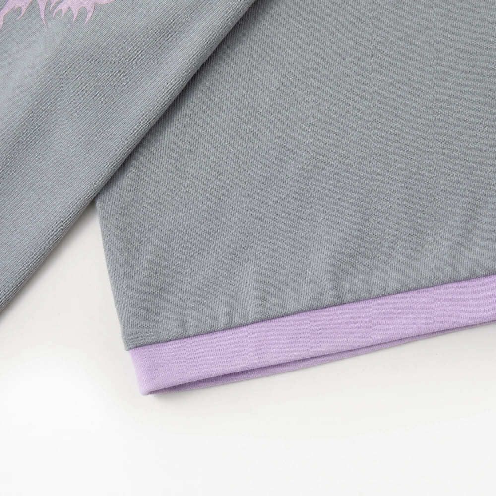 Футболка Ymkashix Love серая / пурпурная