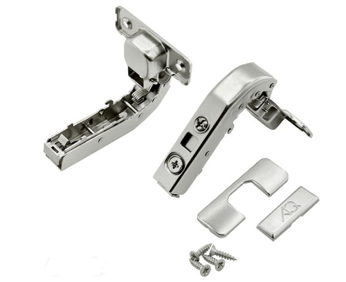 Петля +90 внутренняя Clip с эксцентриком без пружины (с заглушками и саморезами) AQ