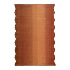 Ковер из шерсти over horizon терракотового цвета из коллекции trendy ruffles, 120х180 см