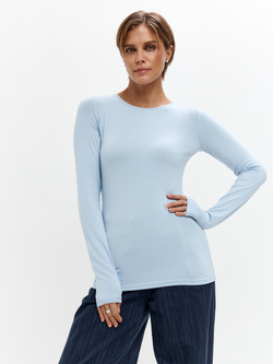Лонгслив из вискозы Кейт небесно-голубого цвета