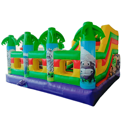 Коммерческий надувной батут «Сафари-джунгли», 5x5x3 м