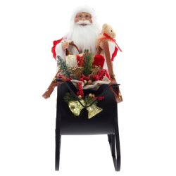 GAEM Дед Мороз на санях, L51 W22 H48 см