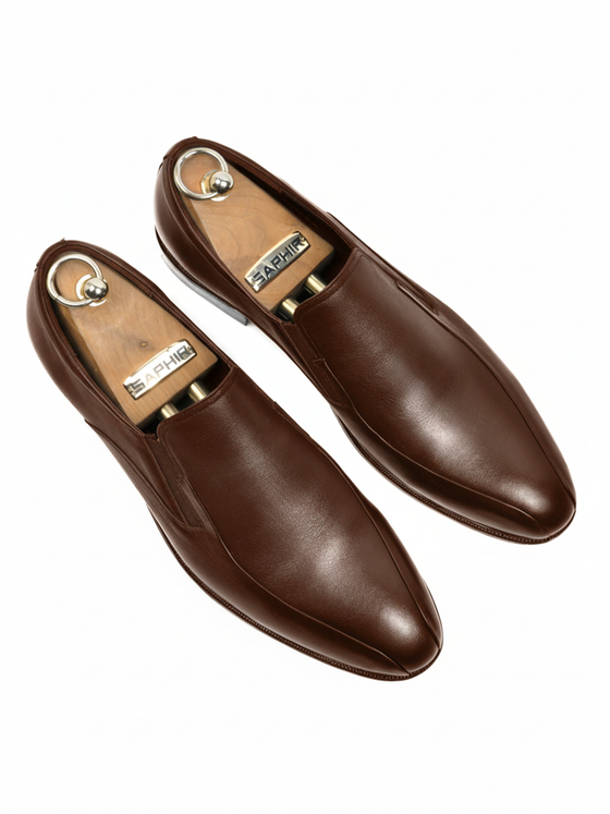 Мужские классические кожаные туфли Vorsh с итальянским мысом, Тюдор коричневые, V5722