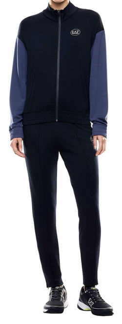 Женский теннисный костюм EA7 Tennis Pro - armani blue/deep cobalt