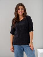 Лонгслив ЛНк-005/черный-варенка