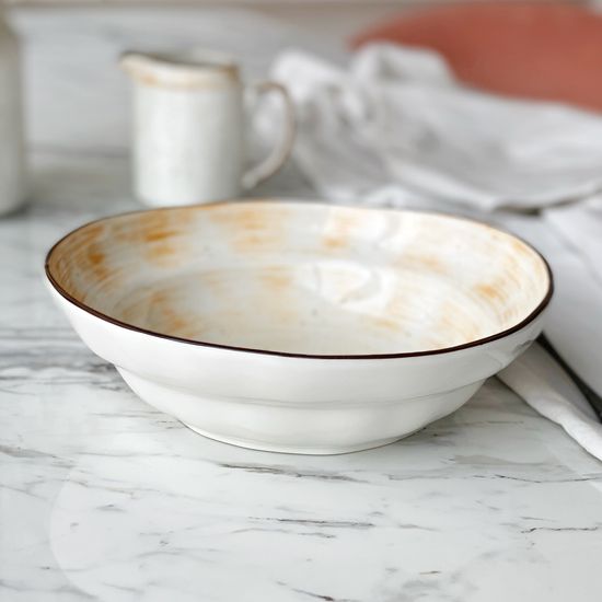 Салатник Latte 1,2 л, 22 см, ручная работа, фарфор