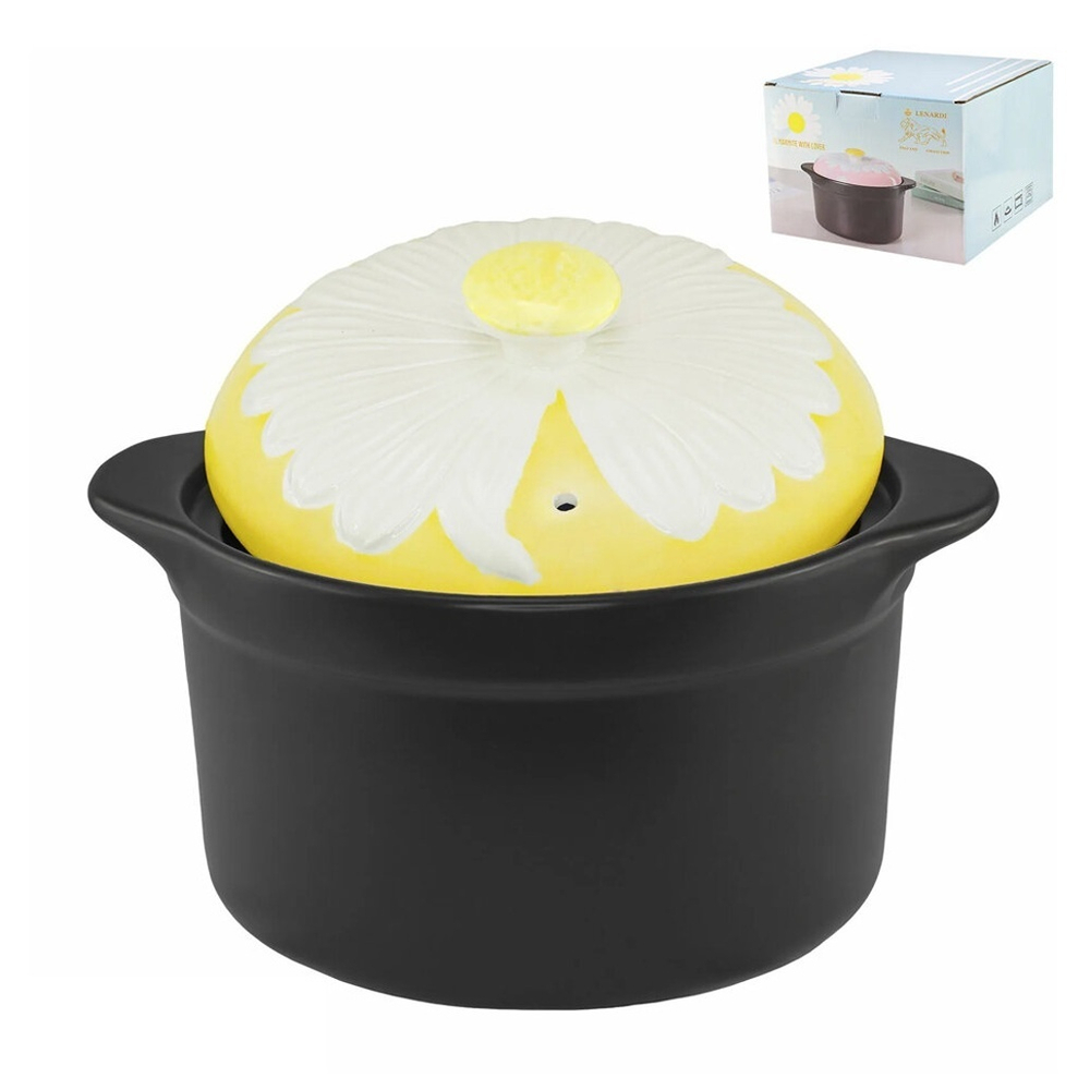 Кастрюля 4л керамическая с крышкой "Fiore"