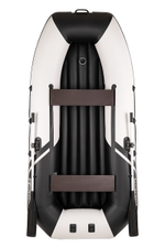 YACHTMAN-280 МНД НАДУВНОЕ ДНО (Яхтман) белый-черный (лодка ПВХ с усилением)
