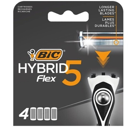 BIC Flex 5 HYBRID Кассеты 4-х шт. (5-ти лезв.)
