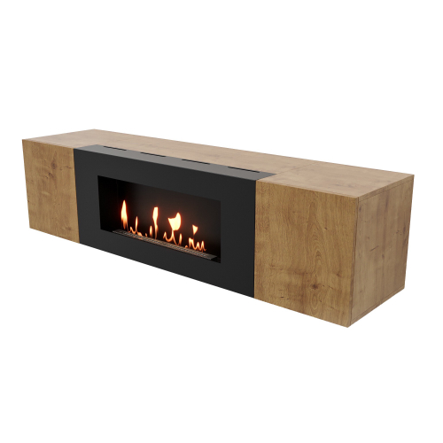 Тумба с биокамином Firelight BFP-P1600 дуб вотан