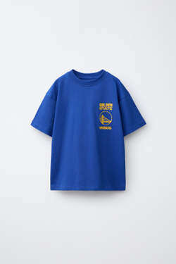 ZARА ФУТБОЛКА С ПРИНТОМ NBA - GOLDEN STATE WARRIORS, ЯРКО-СИНИЙ